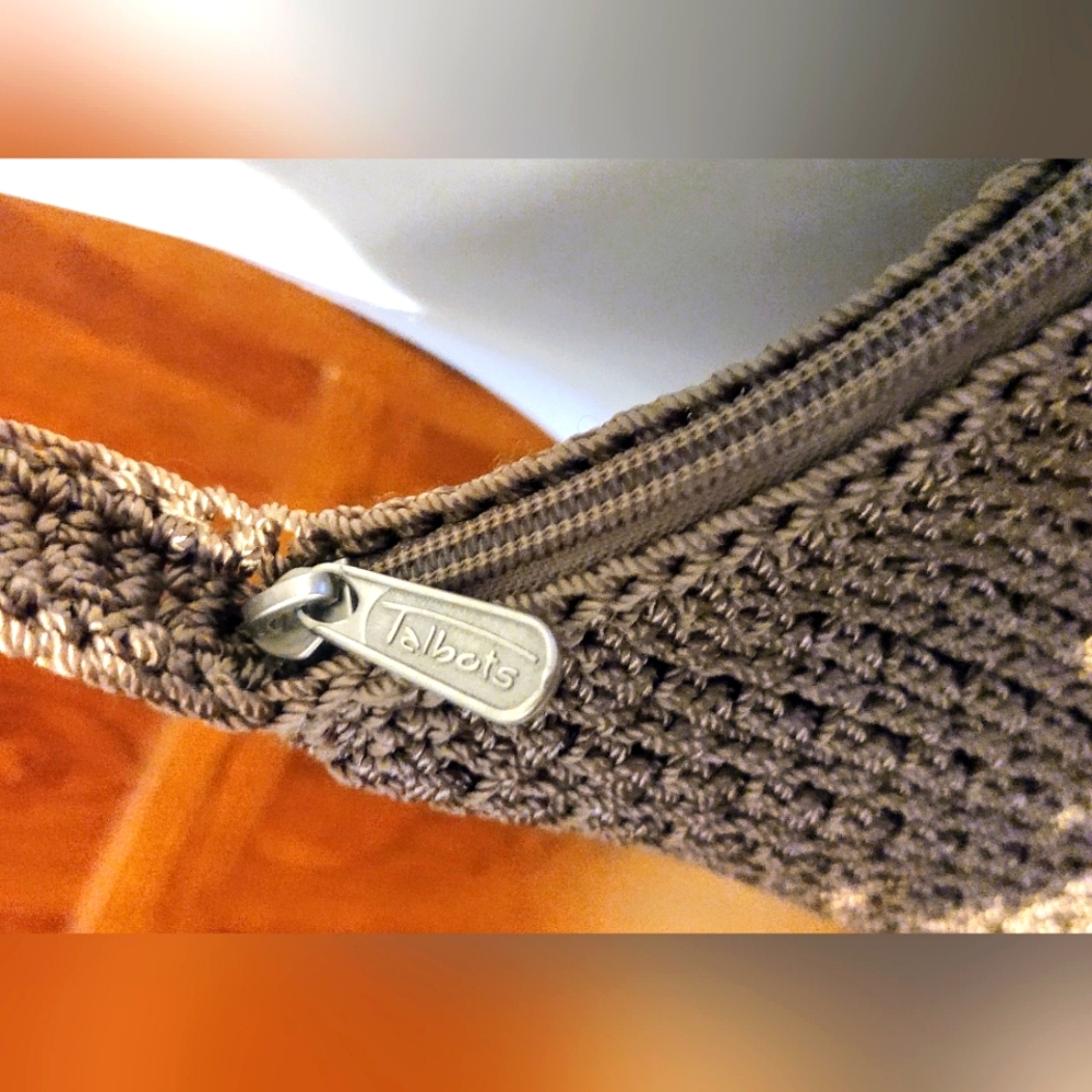 VTG Talbots Crochet Knit Shoulder Purse - Picture 12 of 15